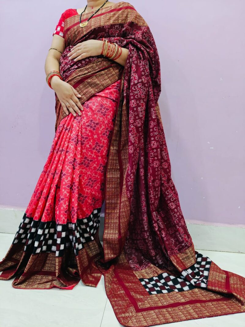 Timeless Elegance: Handwoven Sambalpuri Cotton Saree