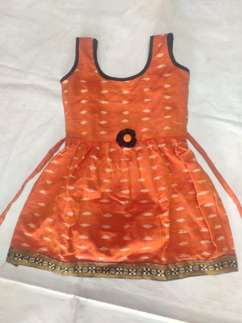 Adorable Sambalpuri Cotton Frock for Kids – Traditional & Comfortable