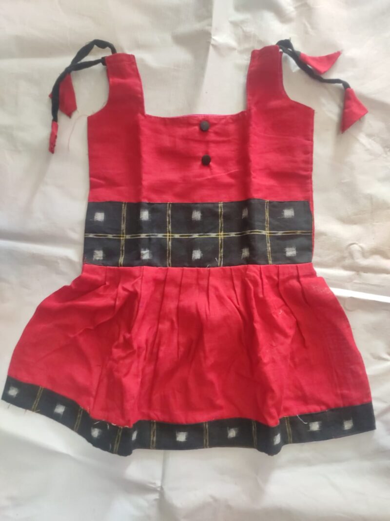 Adorable Sambalpuri Cotton Frock for Kids – Traditional & Comfortable Ethnic Wear
