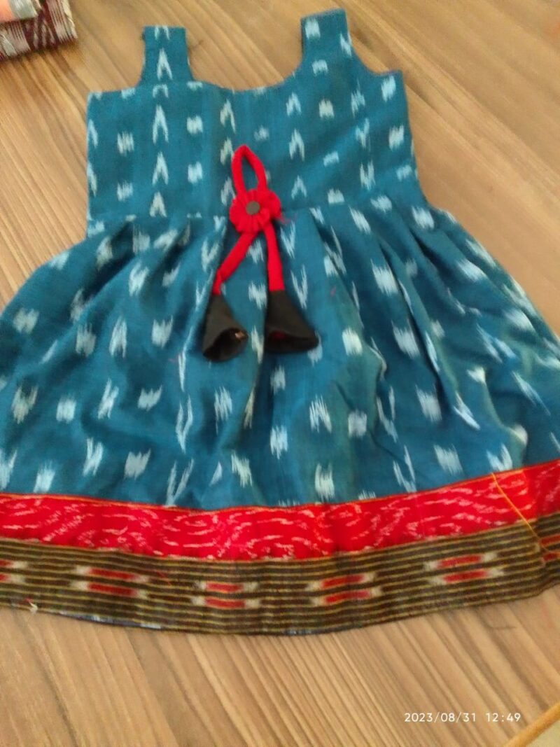 Handcrafted Sambalpuri Printed Frock for Kids
