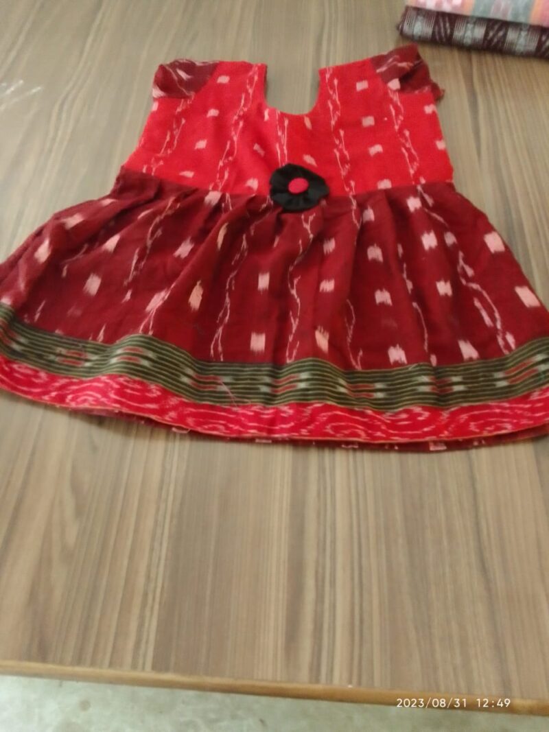 Handblock Printed Sambalpuri Cotton Frock