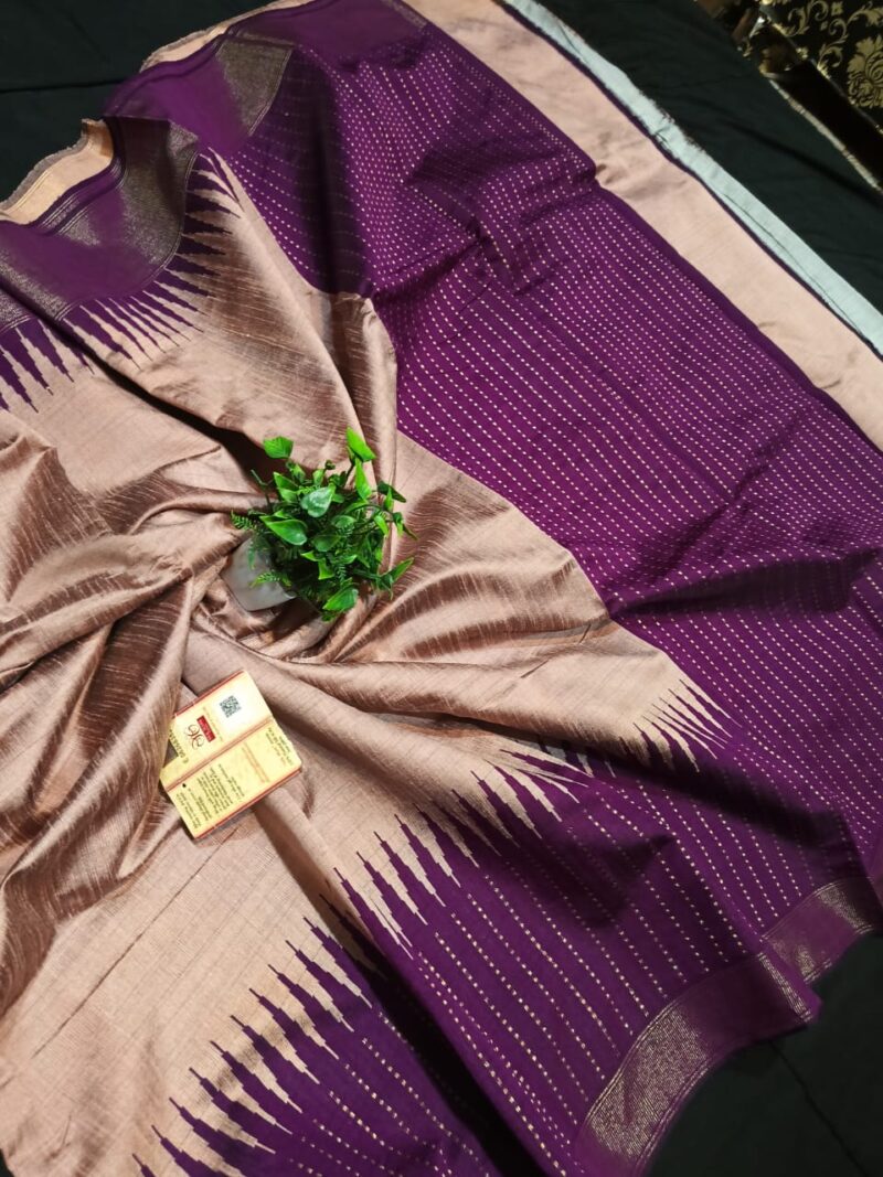 ROYAL ELEGANCE HANDWOVEN RAW SILK SAREÉ
