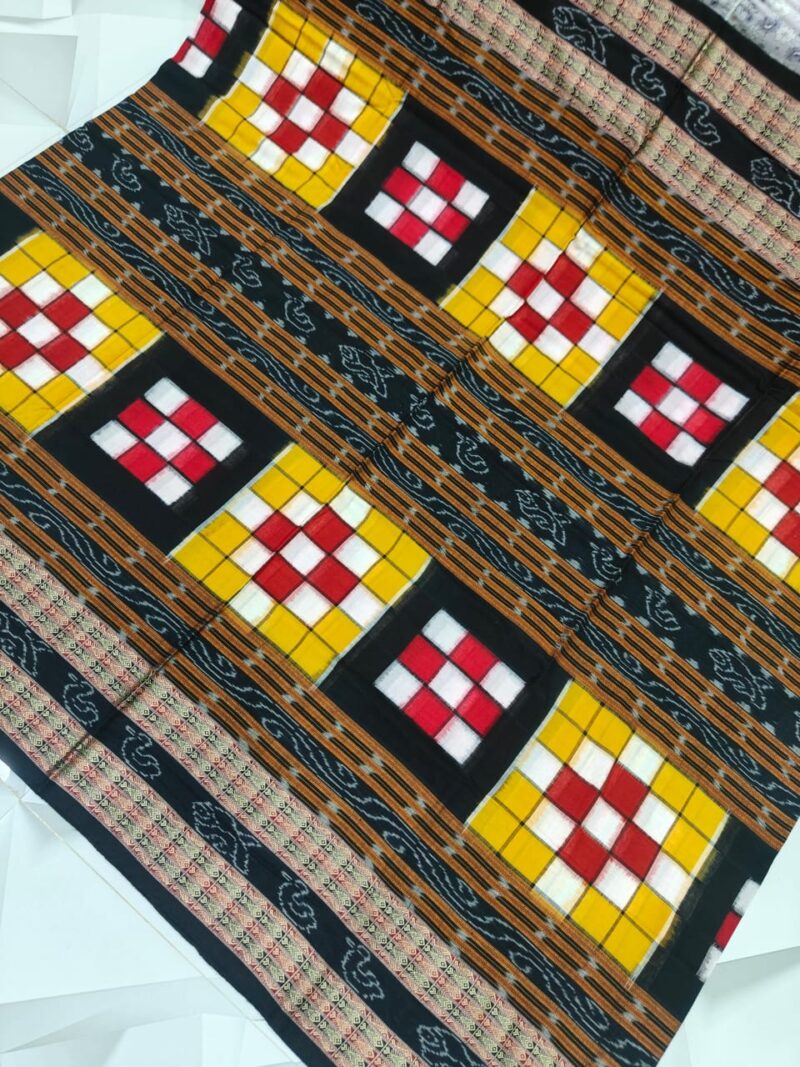 Exquisite Sambalpuri Bichitrapuri Cotton Saree with Machha Border