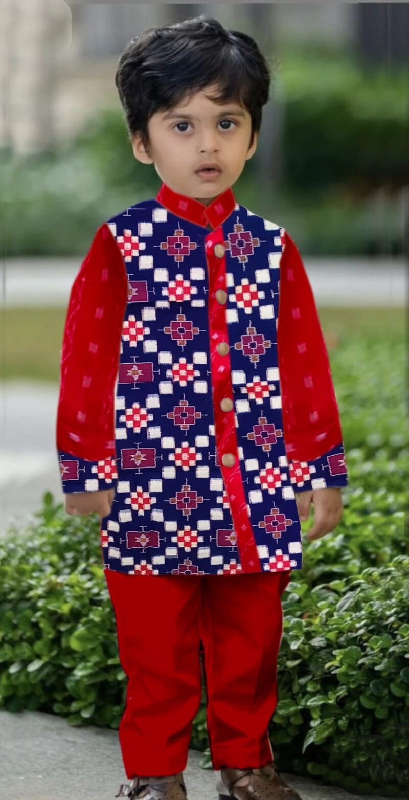 Charming Sambalpuri Waistcoat Ensemble for  Boys