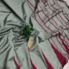 Regal Charm – Handcrafted Raw Silk Saree with Temple Border & Contrast Pallu Blouse