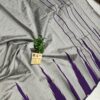 Regal Charm – Handcrafted Raw Silk Saree with Temple Border & Contrast Pallu Blouse