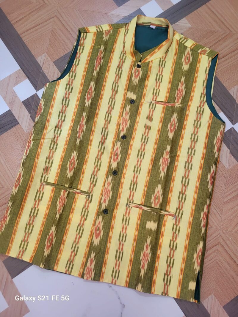 Timeless Threads – Men's Sambalpuri Handloom Cotton Jacket