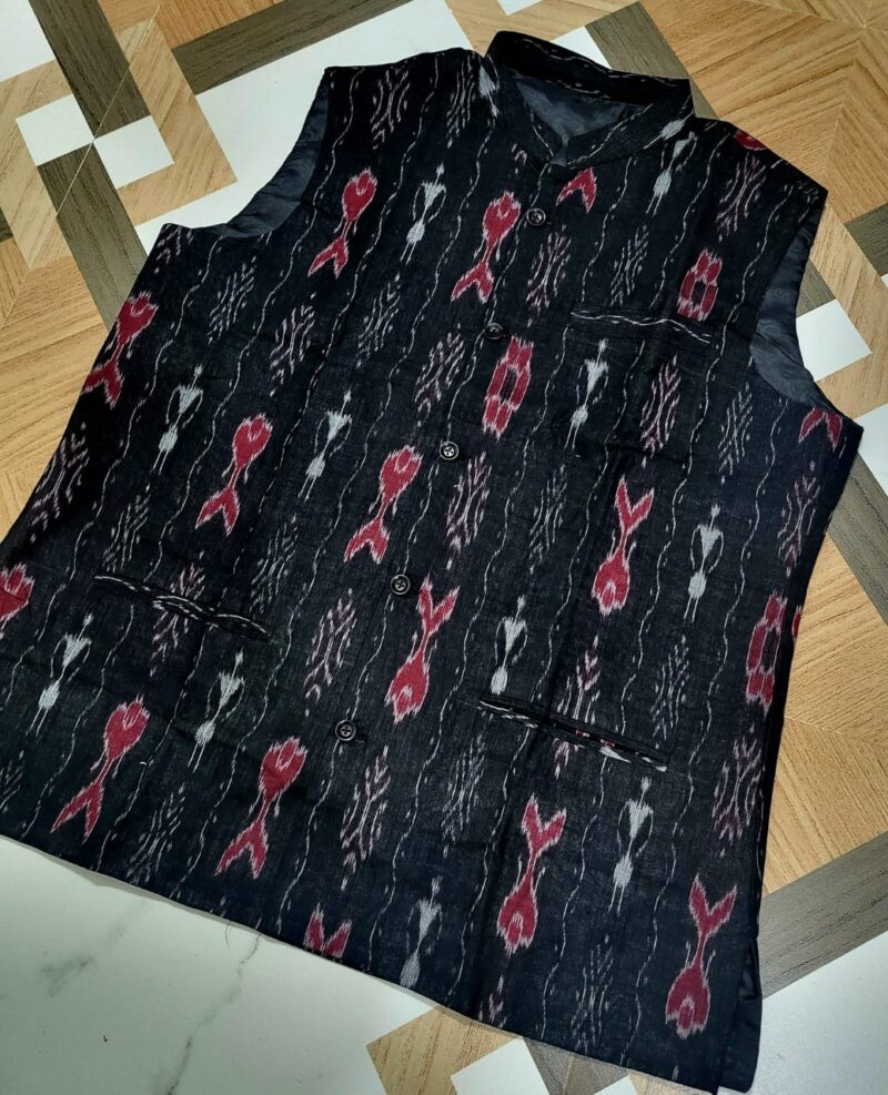 Timeless Threads – Men's Sambalpuri Handloom Cotton Jacket