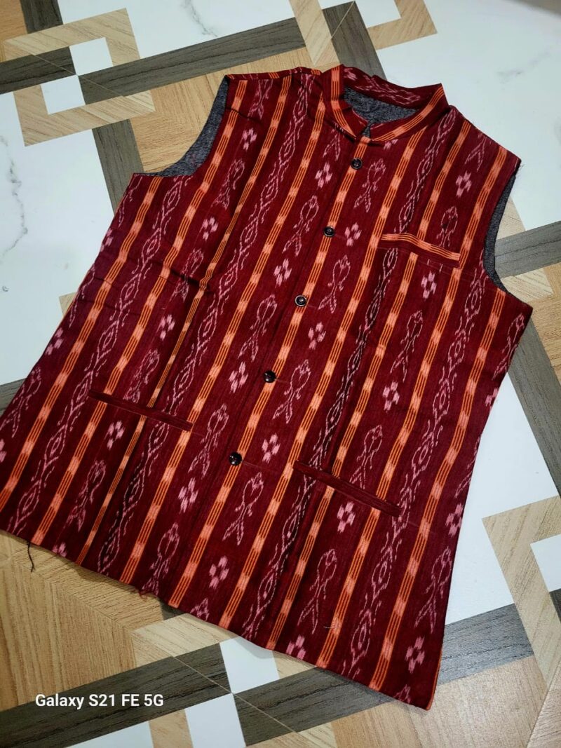 Timeless Threads – Men's Sambalpuri Handloom Cotton Jacket