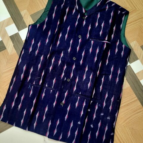 Timeless Threads – Men's Sambalpuri Handloom Cotton Jacket