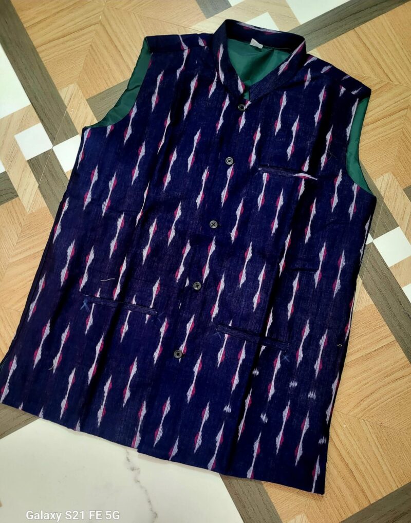 Timeless Threads – Men's Sambalpuri Handloom Cotton Jacket