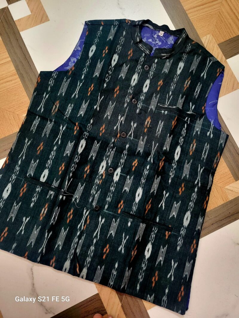 Timeless Threads – Men's Sambalpuri Handloom Cotton Jacket