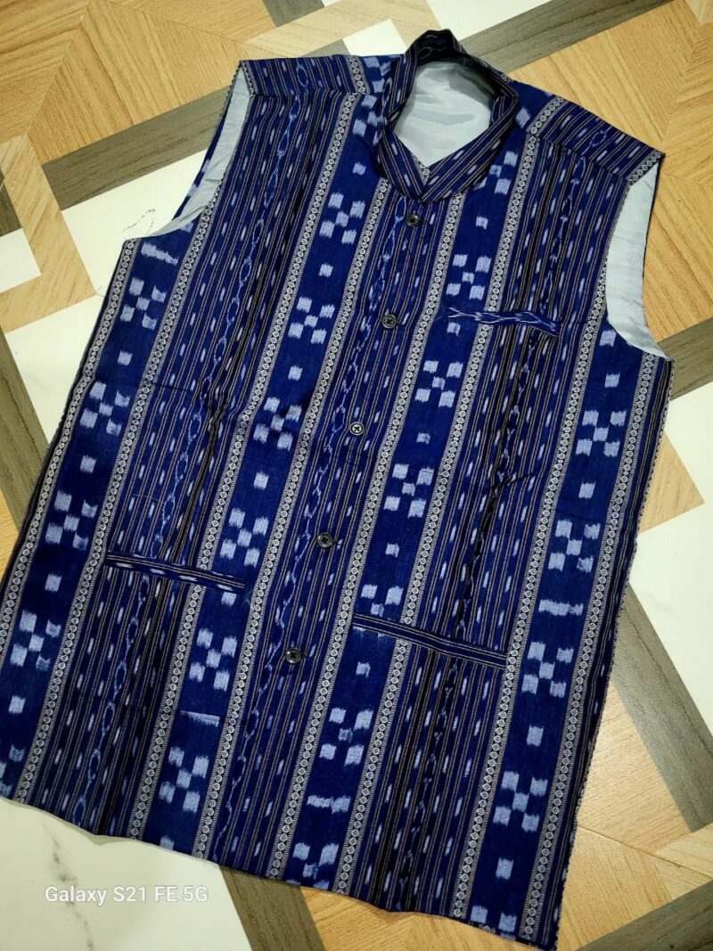Timeless Threads – Men's Sambalpuri Handloom Cotton Jacket