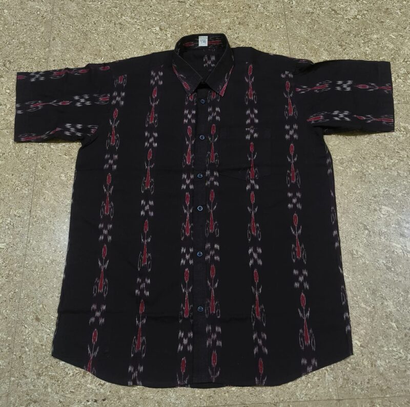 Elegant Heritage – Sambalpuri Printed Cotton Shirt for Men