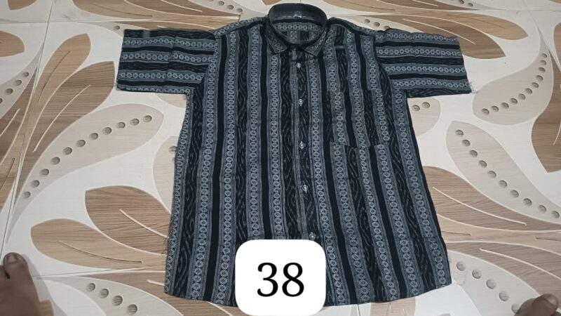 Elegant Heritage – Sambalpuri Printed Cotton Shirt for Men